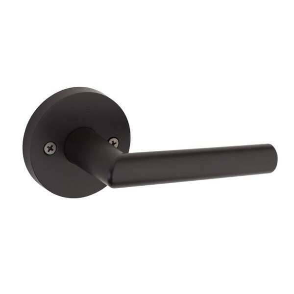 Milan Lever W/ Round Rose Interior Single Cylinder Handleset Trim Iron Black Finish